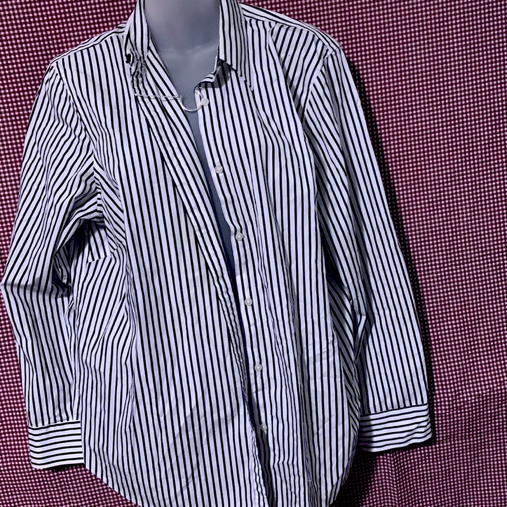 Beautiful chaps blue and white blouse